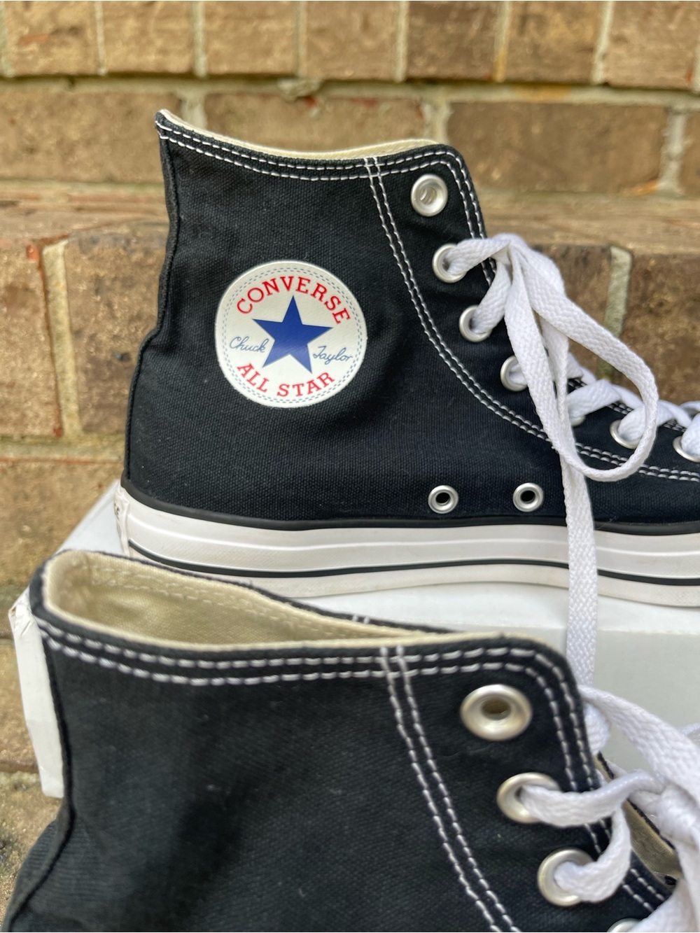 Converse Chuck Taylor All Star Black High Top Sneakers M 8.5 W 10.5 - Picture 10 of 16